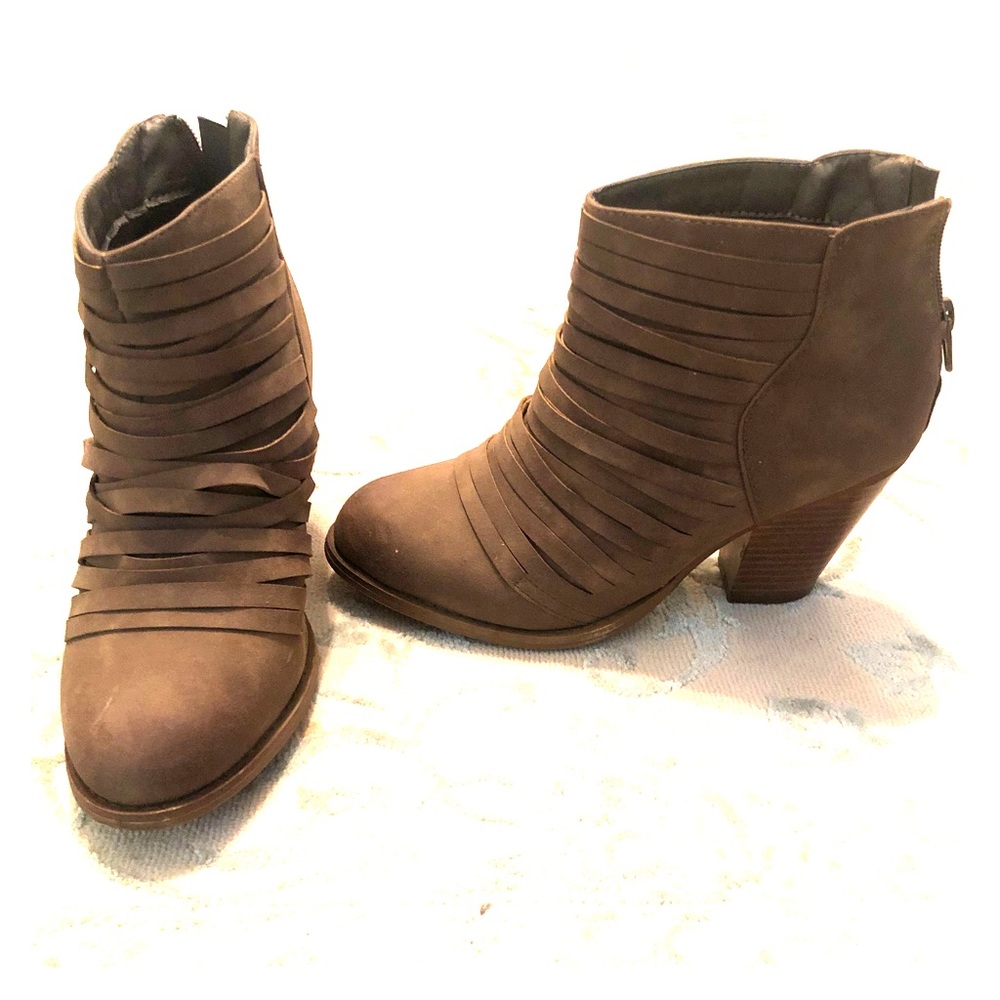 Shredded Ankle Booties